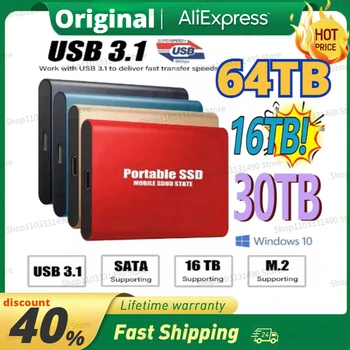 128TB Originálne prenosné Ssd 2tb M. 2 Externý Pevný Disk high-speed Type-C/USB 3.1 ssd (Solid state disk 500GB Pevný Disk Pre pc/mac