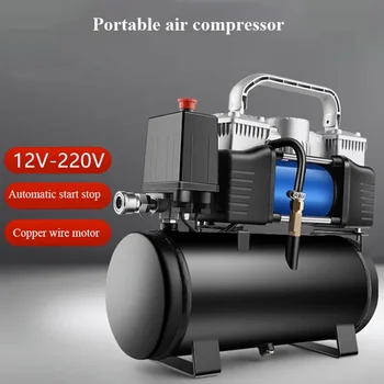 12V 220V 6 L Kompresor Vzduchu Čerpadlo Prenosné Malé vysokotlakové Čerpadlo Vzduch Auto Kompresor