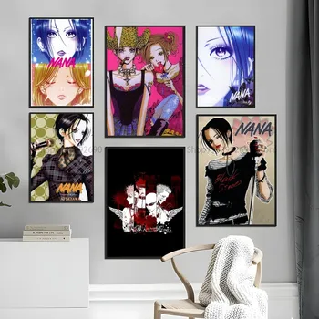 1pc Dievča Manga Nana Plagát na Stenu-Nálepky Spálňa Posteli Dekorácie Moderného Umenia Vnútorné Závesné Maľovanie