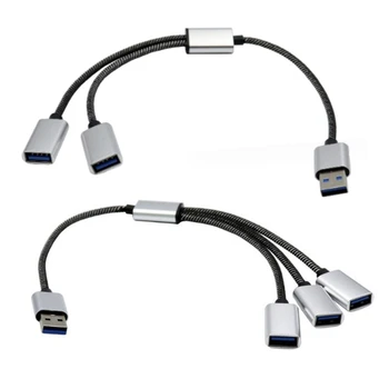 1PC USB Host, Napájací Port Y Rozbočovač USB Adaptér 3/2 Port USB 2.0 A OTG USB Muž Žena Kábel