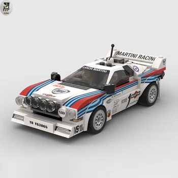 244PCS Rýchlosť Majstrov MOC Lance Rally 037 Martini Racing Víťaz Rallye Monte Carlo 1983 stavebným HOBBY Hračky Darček k Narodeninám