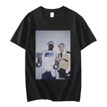 50 Cent a Eminem Grafické T-Shirt pánske Harajuku Hip Hop Módne T-Shirts Lete Muž Čistej Bavlny Nadrozmerné Klasické T Tričko Muž