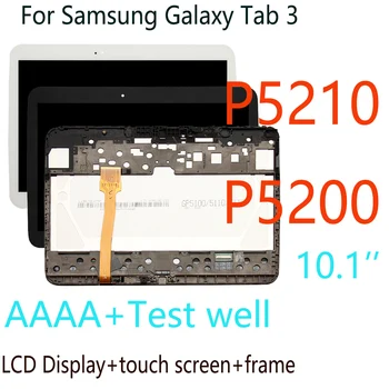 AAAAA+ Pre Samsung Galaxy Tab 3 GT-P5200 GT-P5210 P5210 P5200 LCD Displej Dotykový Displej Digitalizátorom. Snímač s montážou Rámu