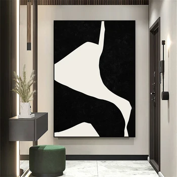 Abstraktné Čiernej a Bielej Plagát Minimalistický Vytlačí Škandinávskych Galéria Umenia Wall Art Plátno na Maľovanie Nordic Domov Izba Dekor