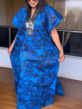 Africké Šaty pre Ženy Tradičné Afrike Oblečenie Dashiki Ankara Oblečenie Šaty Abayas Župan Moslimských Kaftan Maxi Dlhé Šaty 2023