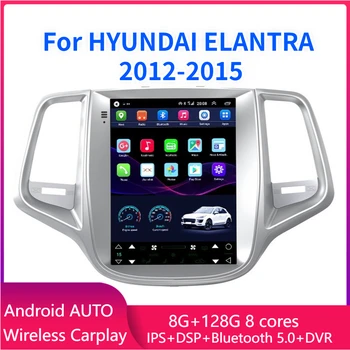 Android Tesla Štýl Auta GPS Navigácie Pre HYUNDAI ELANTRA 2012-2015 Auto Rádio Stereo Prehrávač Multimediálnych súborov S BT, WiFi Zrkadlo
