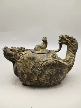 Antické bronzové zbierky, starožitnosti čistej medi oracle kosti draka korytnačka banku, dlhú životnosť kanvice, teapot, víno hrniec remeslá