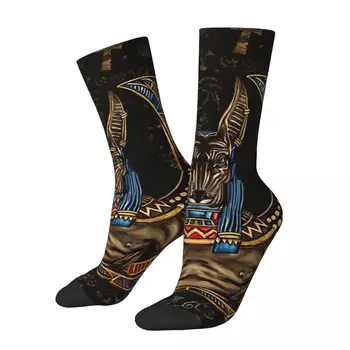 Anubis - Egyptský Boh Starovekého Egypta Unisex Zimné Ponožky Vetru Šťastný Ponožky Street Štýl Crazy Ponožka