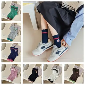 Bežné Pletenie Patchwork Farebné Ponožky Harajuku Uprostred Trubice Ponožky Kórejský Štýl Teplé Krátke Ponožky Pre Ženy Streetwear Športy