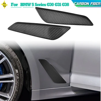 Carbon Fiber Auto Strane Air Vent Blatník Trim Pre BMW 5 Series G30 G31 G38 530i 540i M Šport 2017 2018 Bočné Vetracie Otvory Zahŕňa