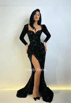 Cindy plesové Šaty, Sexy Morská panna Lesklé Večerné Šaty Party Šaty, Luxusné Svadobné Prom Elegantné Šaty Žien Formálne Luxusné 2024