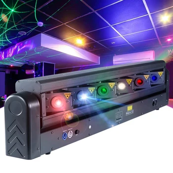 Etapa Laserové Svetlo Bar RGB Pohyblivé Hlavy Umývanie Lúč Svetla S Pre Zvukom Aktivovaný režim a DMX regulácia DJ, Disco Party, Narodeniny KTV Bar Club