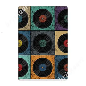 Farebné Vinylových platní Kovové Značky Stenu Decor Zábavné nástennú maľbu Club Bar Tin prihlásiť Plagáty
