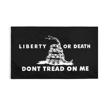 FLAGLAND 90X150cm slobody alebo smrť black dont behúňa na mňa Tea Party Hrkálka Had gadsden vlajka