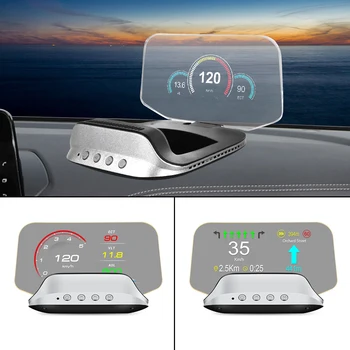 Head Up Display Auto Projektor Hud Ziskové Navigácie GPS obd2 Rýchlomer C3 HUD