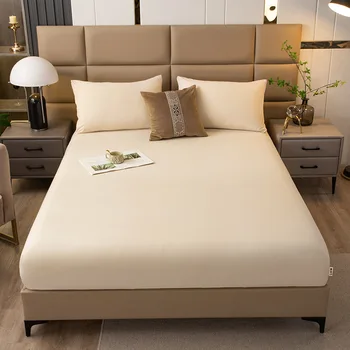 Jednofarebné umyté surové bavlna posteľ list, jeden kus plnú ochranu posteľ kryt, posteľ list, posteľ pokrytie, a matrace 267
