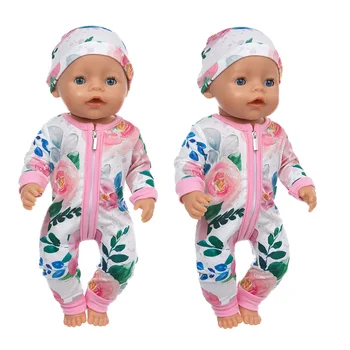 Kvet Jumpsuit Doll Oblečenie vhodné 17 palcové 43 cm Bábiky Oblečenie Narodené Dieťa Oblek Pre Dieťa Narodeniny Fistival Darček