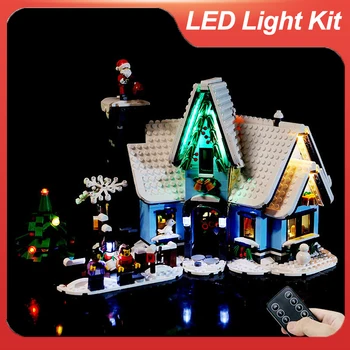 LED Svetla Kit Pre 10293 Santa Návšteva Stavebné Bloky Nastavenie (NIE Zahŕňajú Modelu) Tehly DIY Vianočný Darček Hračky