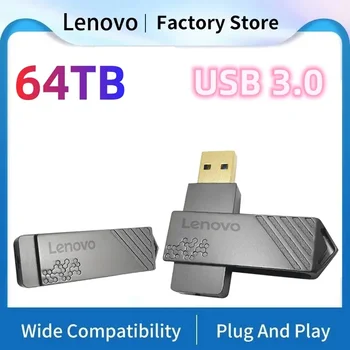 Lenovo USB Flash Disk 64TB USB 3.0 Rozhranie Reálne možnosti 16TB Pero Jednotka High Speed Flash Disk 520mb/s USB Pamäte Pre Notebook