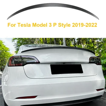 Lesklý Čierny Pre Tesla Model 3 P Štýl 2019-2022 Zadný Kufor strešný Spojler Krídlo Chvost zadných dverí Splitter Pery Vzduchu Dam Top Spoilery
