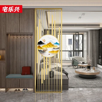 Luxusná nerezová oceľ kované železné obrazovka oblasť, obývacia izba jednoduché moderné nová Čínska vstupná veranda, stožiare, dekorácie hol
