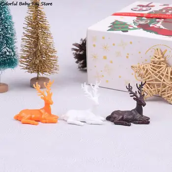 Miniatúrny Domček Pre Bábiky Jeleň Socha Vianočné Elk Ozdoby Domček Pre Bábiky, Dekorácie Príslušenstvo