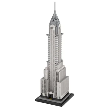 Modulárny Chrysler Building Model Mrakodrap 810 Kusov Stavebných Kit MOC Budovať