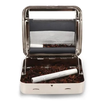 MOONSHADE Automatické Koľajových Cigariet Prípade Prenosné Kovové Tabaku Valca 70 mm cigaretových papierikov Maker Fajčenie Príslušenstvo Mužov Gadget