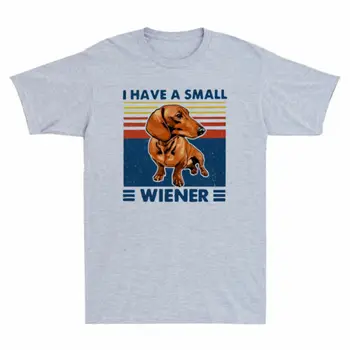 Mám Malý Wiener Jazvečík Psa Zábavné Psa Grafické Vintage Mužov Bavlnené Tričko s dlhými rukávmi