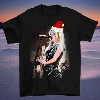 Nové Avril Lavigne Vianočné Tričko Podpis Bavlna Unisex tričko S-3XL