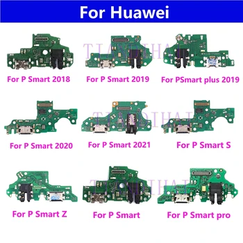 Nový USB Nabíjací Port Konektor Doku Flex Kábel S MIKROFÓNOM Pre Huawei P Smart pro S Z 2018 2019 2020 2021 P Smart plus 2018 2019