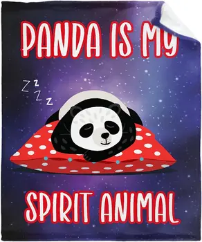 Panda je Môj Duch Zvierat Hodiť Deka Mäkké Príjemné Teplé Fuzzy Flanelové Deky na Gauč Posteľ Auto Gauč Outdoor Camping Darček