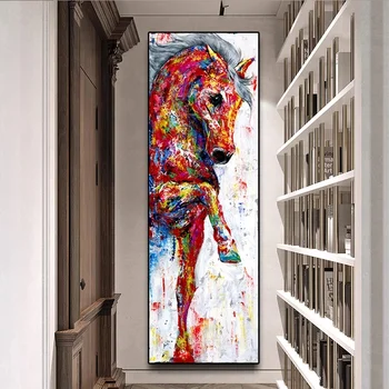 Plátno Obrazu Veľký Veľkosť Umenie Plagáty Obrázok Kôň Múr Umenia Plagátu Vytlačí Zvierat Maľovanie Domova Bez Rámu