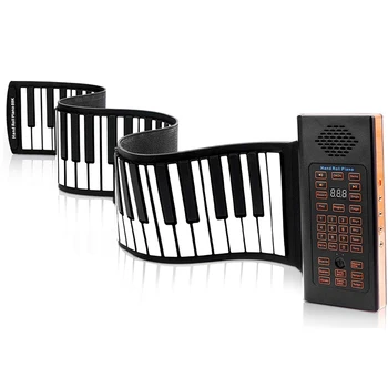 Prenosné Klávesnice Klavíra Roll Up 88 Klávesov Elektronické Klávesové Flexibilné Silikónové S Nabíjateľnou Batériou Pre Dieťa Darček