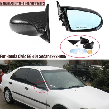 Pár Manuálne Nastaviteľné Spätné Zrkadlo Na Honda Civic NAPR. 1992-1995 4D Sedan Dvere, Bočné Krídlo Zrkadla