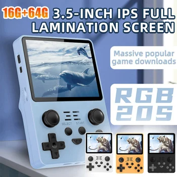RGB20S Retro Hry Konzoly 16 G+64 G 3,5 Palcový IPS Displej Handheld Video Game Console Open Source Systém