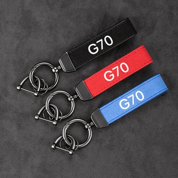 Semiš Kožené Proti Strate Kľúča Vozidla Reťazca Keychain Prívesok Pracka Pre Genesis G70 G80 G90 GV80 Auto Dekorácie Keyring Príslušenstvo