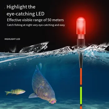 Svetelný Rybárske Plaváky Prachový Chvost LED Elektronické Svetlo+CR311+1 Taška Háčiky Elektrické Driftovanie, LED Svetlo, Rybárske potreby