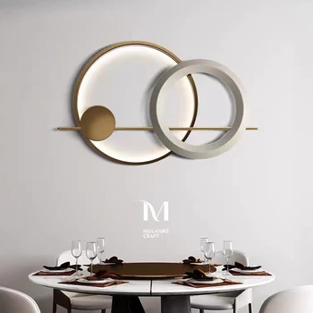 Taliansky minimalistický pozadí dekorácie obývacej izby, spálne dekorácie jedálenský železa visí ozdoby