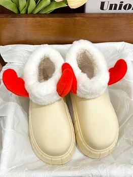 Topánky Zimné Topánky Lady Austrália Kolo Prst Dreváky Platformu Luxusné Dizajnér Ploché Päty Plyšové 2023 Snehu Módne Med Lolita