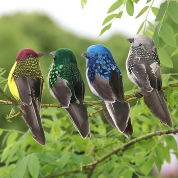 Umelé Perie Vtákov Záhrady, Kvetinové Dekorácie Vták Pena Pierko Produkty Falošné Sparrow Miniatúrne Figúrky Ozdoba Interiéru