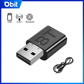 USB Bluetooth Prijímač Vysielač Auto Bluetooth 5.0 Audio Adaptér TV Počítač Bezdrôtové Bluetooth, 2-v-1 Converter, Plug and Play