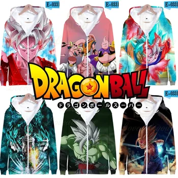 Vegeta Son Goku Hitto ZENO Dragon Ball Z Super Saiyan mikiny, Mikiny Mužov vrchné oblečenie Kabát Nadrozmerné Kapucňou Tenká Bunda