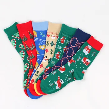 Vianočné Novosti Ponožky muži male Bavlna Bežné Zábavné, Roztomilé Krátke Ponožky Tvorivé pančuchový tovar Veľké Plus Veľkosť Voľný čas Harajuku Osobnosti