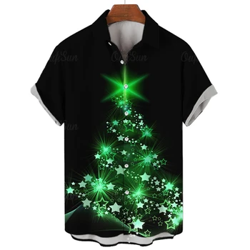 Vianočný Stromček Muž T Košele, Topy 3d Tlač Tlač Ghost Tričko Letné Oblečenie Muži Móda Krátke Rukávy Kostým Nadrozmerné Blúzka