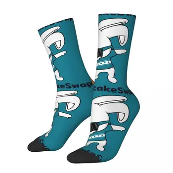 Vtipné Blázon kompresné Ponožky pre Mužov Staking Hip Hop Harajuku Cryptocurrency Baník Šťastný Kvality Vzor Vytlačené Chlapci Posádky Ponožky