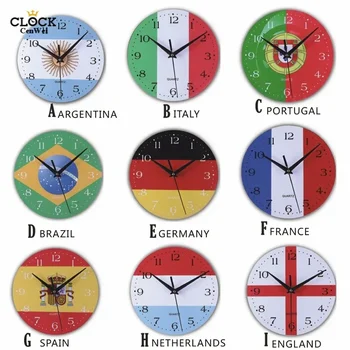 Výrobca Národnej Vlajky nástenné hodiny Malé Dreva Tichý Hodiny Kreatívne nástenné hodiny pre Office Obývacia Izba