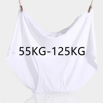 Ženy Extra Veľké Plus Veľkosť Nohavičky Vysoký Pás Ultratenké Priedušná Trojuholník Šortky Sexy jemnú Bielizeň 55-125 kg